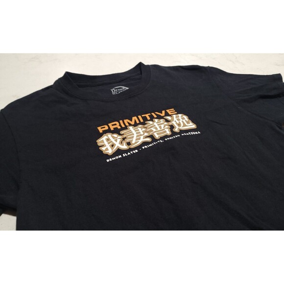 PRIMITIVE X Demon Slayer ZENITSU AGATSUMA Black Small Shirt Skateboard NWOT - Picture 9 of 9